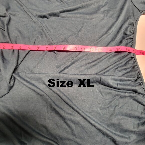 Blue Long Sleeve Top, Cowl Neck Comfy Loose Top - Size M, Size XL - NEW! - Picture 11 of 16